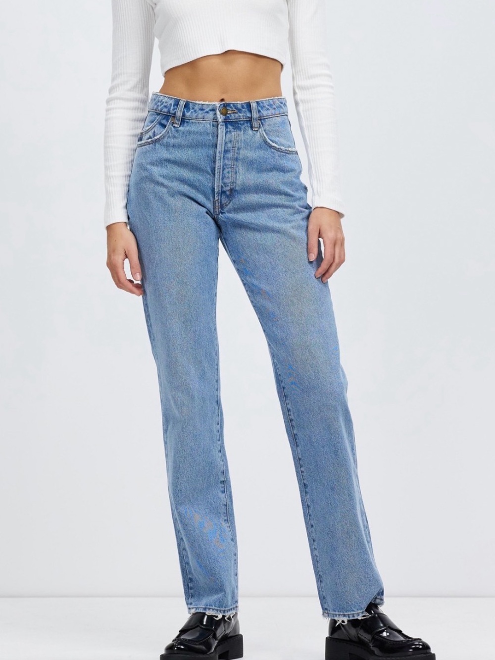 Revolve ROLLAS 90s Classic Straight Leg Jeans Size 24